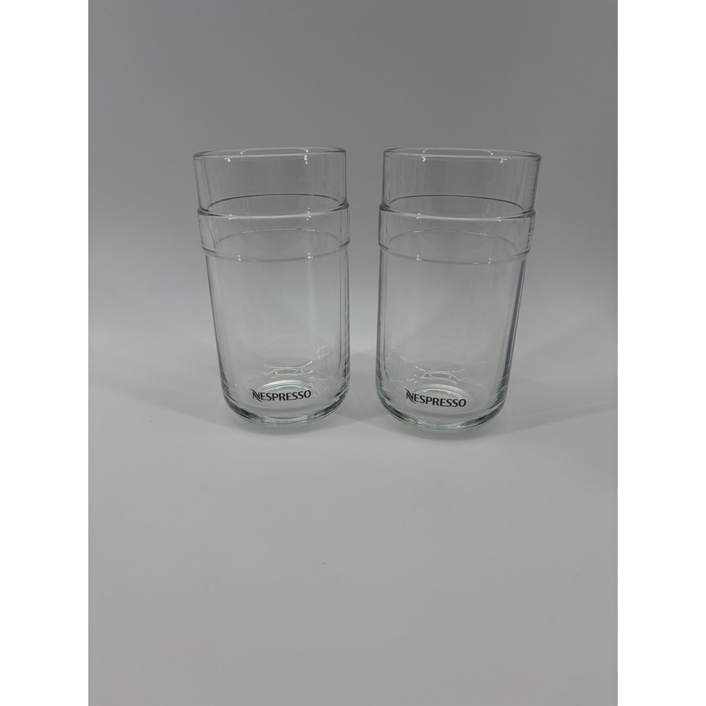 Nespresso Vertuo Recipe Glasses Set of 2 Clear Glass Made in France Unisex